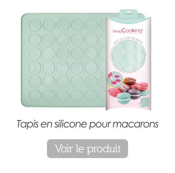 Recette macarons ganache chocolat blond caramel - tapis macarons - ScrapCooking